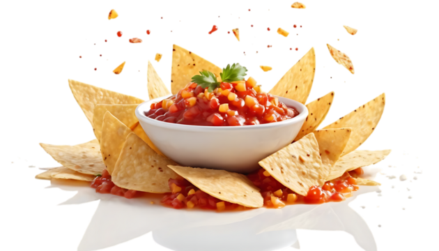 Flavorful Tortilla Chips Meet Salsa