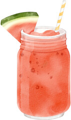 watercolor watermelon smoothie