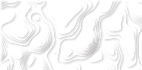 Fototapeta premium paper cut 3d render topography abstract, beautiful white Background. geometric map relief texture with curved layers and shadow. Realistic papercut decoration textured with wavy vector design.