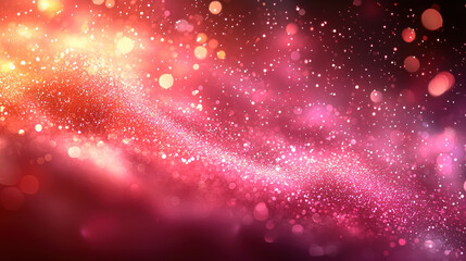 Abstract pink glitter light trail background for festive designs