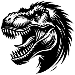 Dinosaur portrait silhouette