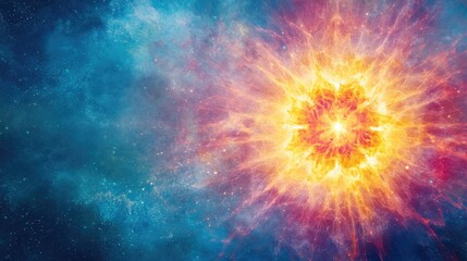 Stunning Cosmic Explosion of Colorful Energies Radiating Across the Universe in Deep Space