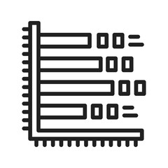 Horizontal Bar Chart icon vector image. Suitable for mobile apps, web apps and print media.