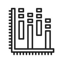 Vertical Bars icon vector image. Suitable for mobile apps, web apps and print media.