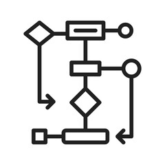 Flow Chart II icon vector image. Suitable for mobile apps, web apps and print media.