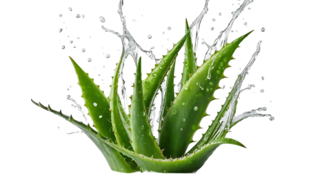 Fresh Aloe Leaves In Juice