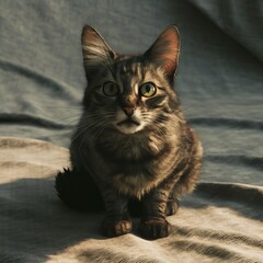 Obraz premium realistic cat photo with different background ai generated