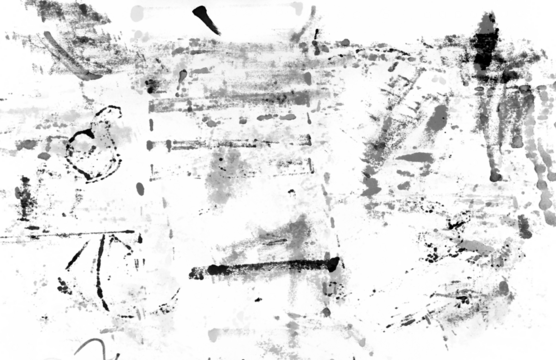 Vintage background dirty grunge scan paper texture. Abstract black and gray brushstrokes or scratches with spots isolated on a transparent background.