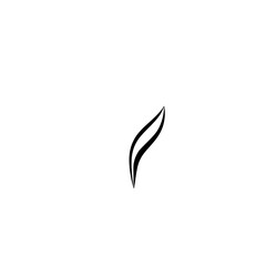Elegant Minimalist Plant Leaf Logo Design: Botanical Line Art Symbol for Nature and Growth