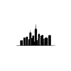 Fototapeta premium City Skyline: A Minimalist Black and White Vector Illustration of a Modern Metropolis. Perfect for urban design projects, architectural presentations, or as a stylish graphic element.