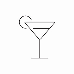 Cocktail drink glass icon vector sign