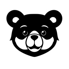 Adorable Panda Bear Cub Cartoon Character: Perfect for kids' products, logos, and illustrations.  Features a cute, simple, and friendly design.