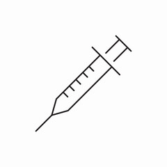 Medical syringe injection icon vector sign