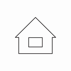 Home building residence icon vector sign