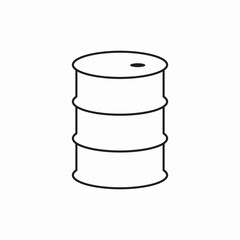 Oil barrel drum icon vector sign