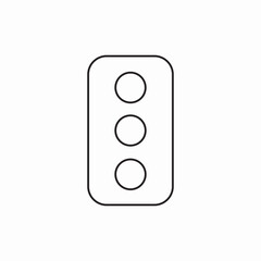 Traffic light control icon vector sign