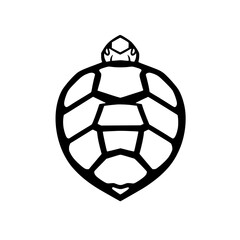 Obraz premium Elegant Turtle Shell: A Minimalist Vector Illustration. Perfect for logos, icons, and nature-themed designs. Simple, clean, and visually appealing.