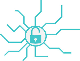 サイバーセキュリティのイラスト	
