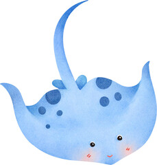 watercolor stingray
