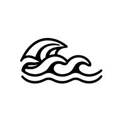 Ocean Wave Abstract Line Art: A Dynamic Marine Design