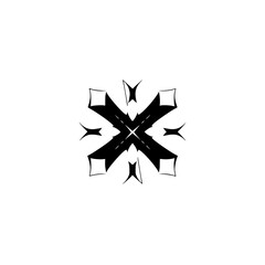 Geometric Black and White Abstract Graphic Design: A Modern Minimalist Pattern for Logos, Icons, and Backgrounds