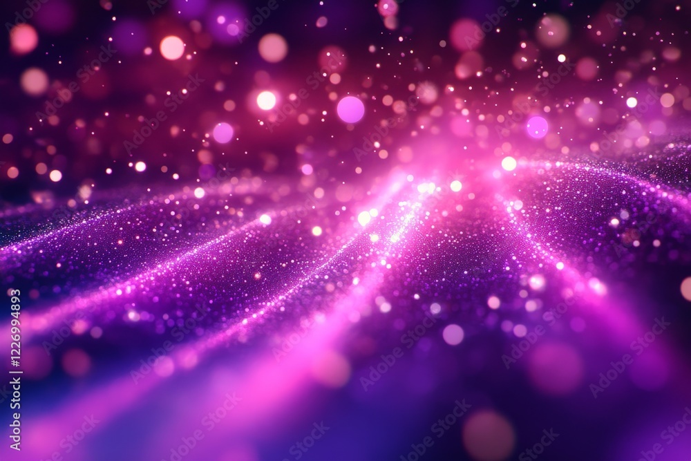 Aufkleber colorful abstract background with flowing light points and sparkling effects