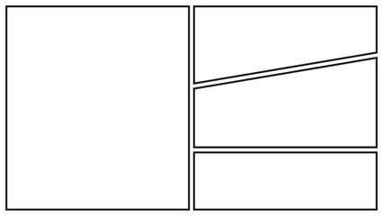 Manga or Comic panels background. Blank panel for manga, comic, poster, flyer, illustration, or photo colleges on white background