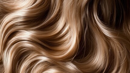 Fototapeta premium Gorgeous Wavy Blonde Hair Texture: A Close-Up Look at Lustrous Locks