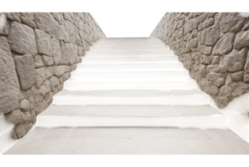 Long stone staircase ascending diagonally png