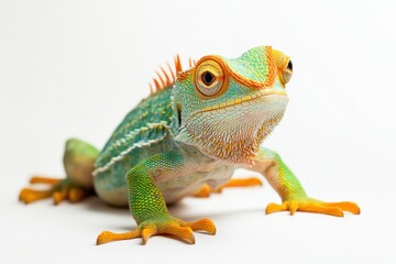 Fototapeta premium Vibrant chameleon, close-up view.