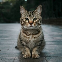 Obraz premium realistic cat photo with different background ai generated