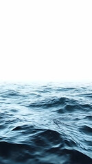 Naklejka premium Calm ocean waves, bright sky, seascape, travel