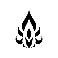 Abstract Black and White Vector Graphic: A Modern Geometric Design Element