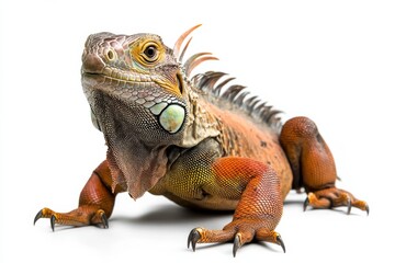 Obraz premium Vibrant Red Iguana Close Up