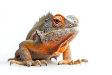 Obraz premium Close-up of a vibrant lizard