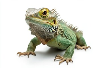 Obraz premium Vibrant Green Iguana Close-Up