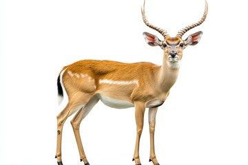 Fototapeta premium Male Blackbuck Antelope on White Background