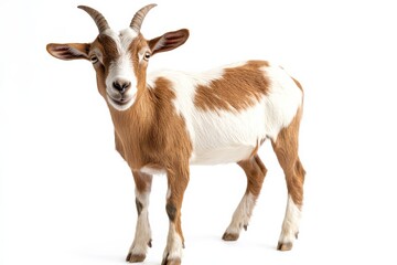 Fototapeta premium Adorable Brown and White Goat