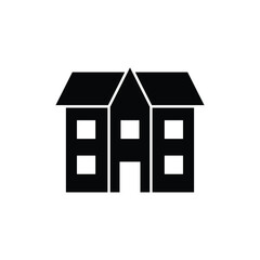 house icon vector building sign school logo