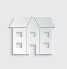 house icon vector building sign school logo