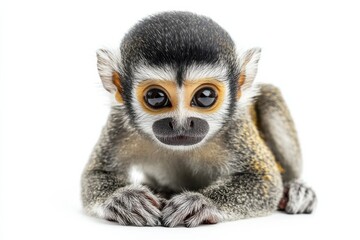 Adorable baby monkey with big eyes