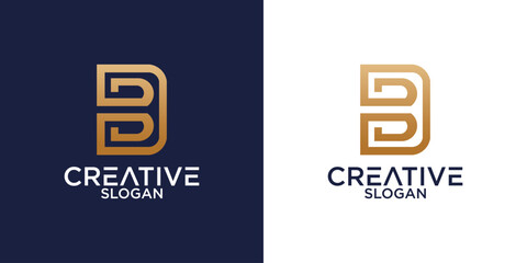 Alphabet letter icon logo BE or EB
