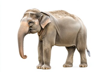 Obraz premium Young Asian elephant isolated on white