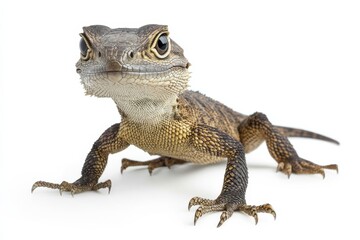 Naklejka premium Close-up of a curious lizard