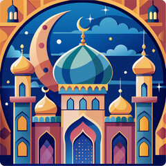 Elegant Ramadan Kareem Greeting Vector