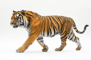 Striking Tiger in Motion
