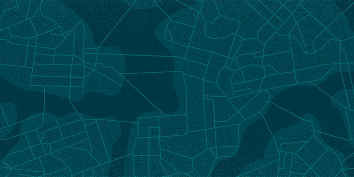 Abstract city map urban streets and road networks. Travel route planning and map navigation concepts. Flat vector illustration