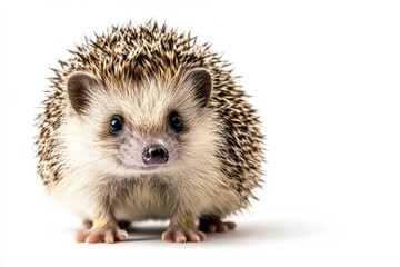 Obraz premium Adorable hedgehog on white background