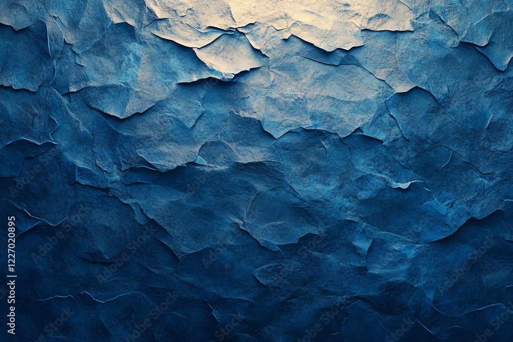 Fototapete textured blue background with layered paper-like design showing depth and dimension in artistic styl