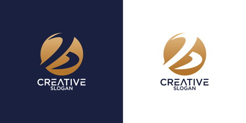 Letter B logo icon design template elements
